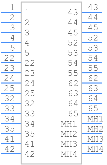 JA3S131-65G80-4F - Foxconn - PCB symbol