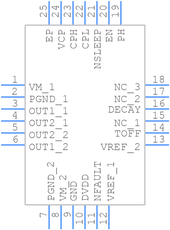 DRV8256PRGER - Texas Instruments - PCB symbol