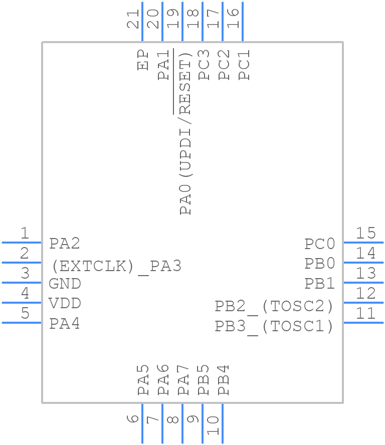 ATTINY826-MU - Microchip - PCB symbol