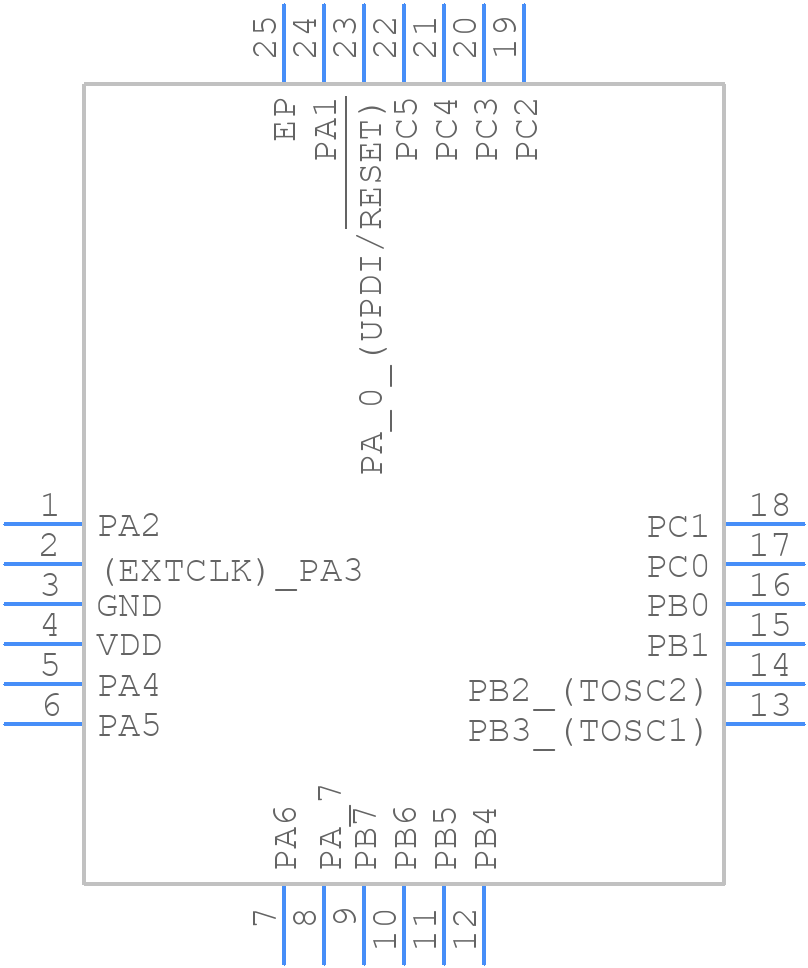ATTINY827-MU - Microchip - PCB symbol