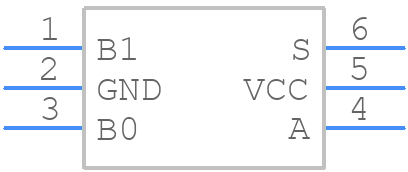 PI5A3157BC6E - Diodes Incorporated - PCB symbol