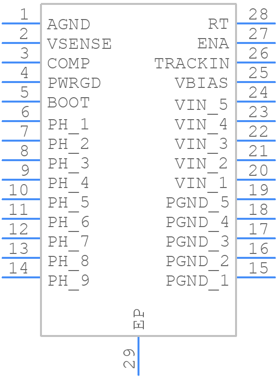 TPS54880PWPG4 - Texas Instruments - PCB symbol