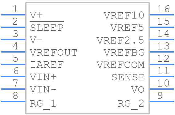 INA125PAG4 - Texas Instruments - PCB symbol