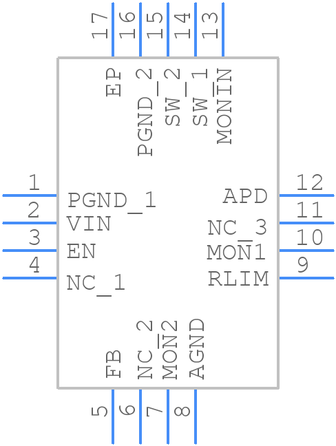MP3430GQ-Z - Monolithic Power Systems (MPS) - PCB symbol