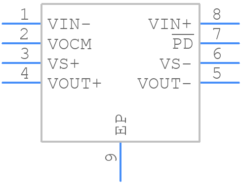 THS4503CDGN - Texas Instruments - PCB symbol