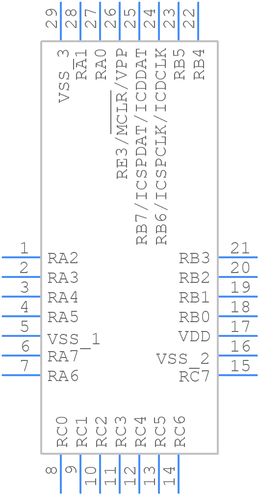 PIC16LF1938T-I/ML - Microchip - PCB symbol