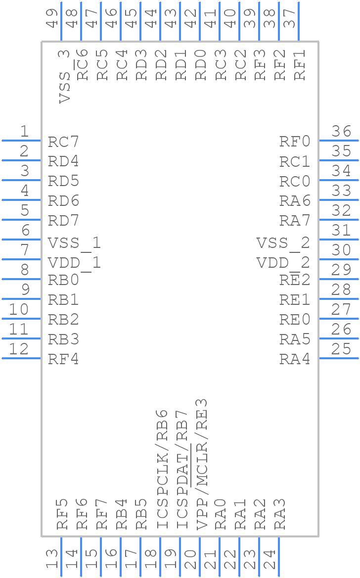 PIC18F57Q83-E/6MX - Microchip - PCB symbol