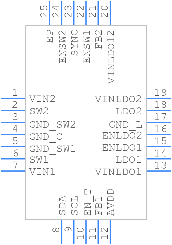 LP3906SQ-VPFP/NOPB - Texas Instruments - PCB symbol