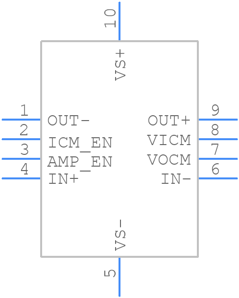 THS4567IRUNR - Texas Instruments - PCB symbol