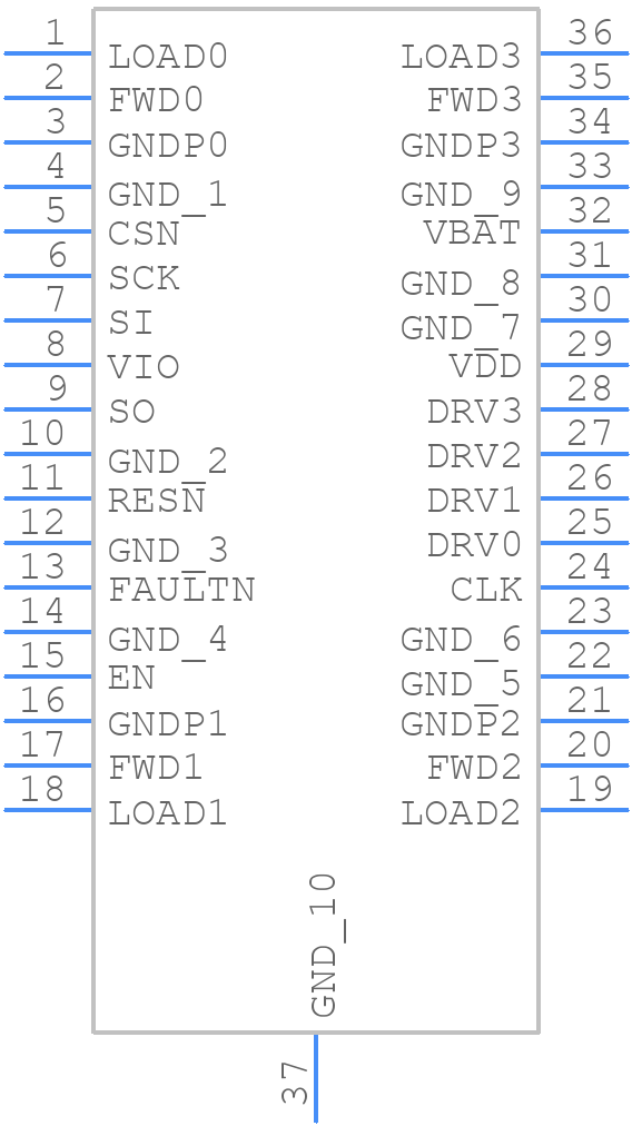 TLE92464EDXUMA1 - Infineon - PCB symbol