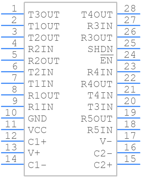 MAX241EEWI+ - Analog Devices - PCB symbol