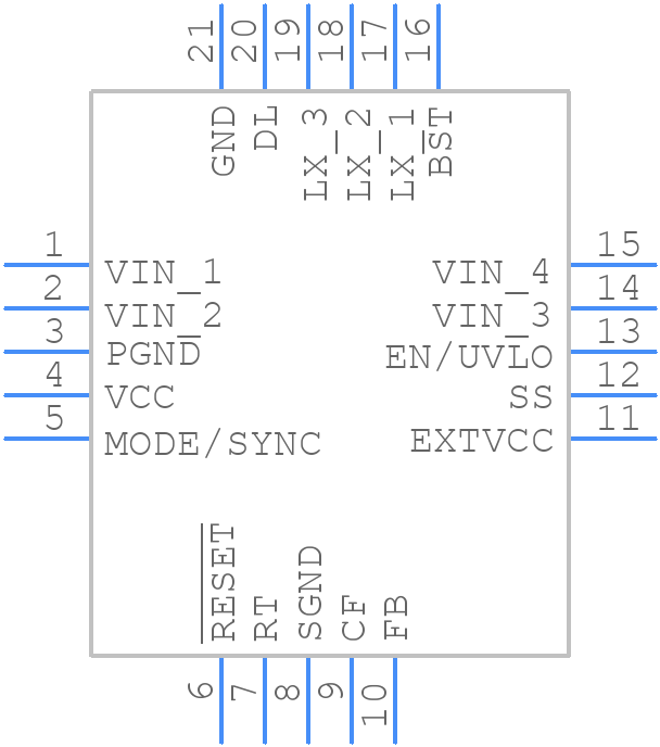 MAX17506ATP+ - Analog Devices - PCB symbol