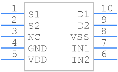 ADG5421BRMZ-RL7 - Analog Devices - PCB symbol