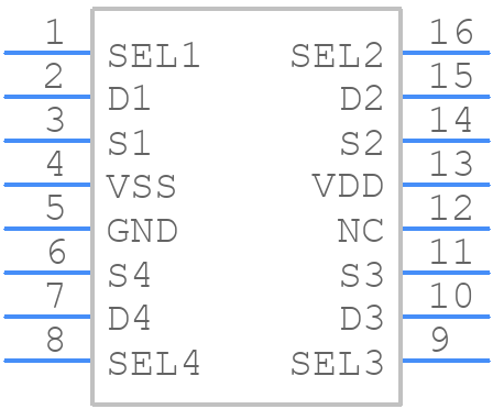 PTMUX6112PWR - Texas Instruments - PCB symbol