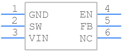 TLV62585PDRLT - Texas Instruments - PCB symbol