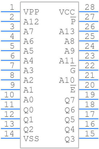 M27128AF1 - STMicroelectronics - PCB symbol