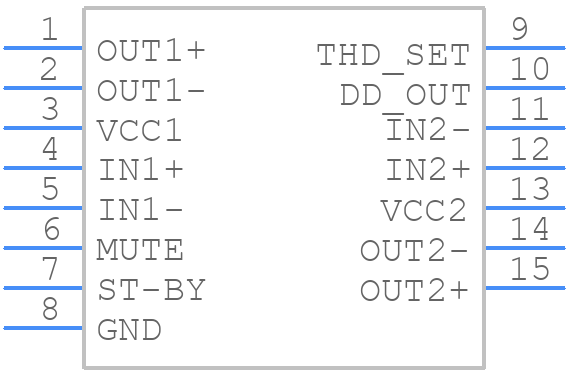 TDA7376B - STMicroelectronics - PCB symbol