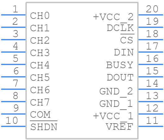 ADS8345N/1K - Texas Instruments - PCB symbol