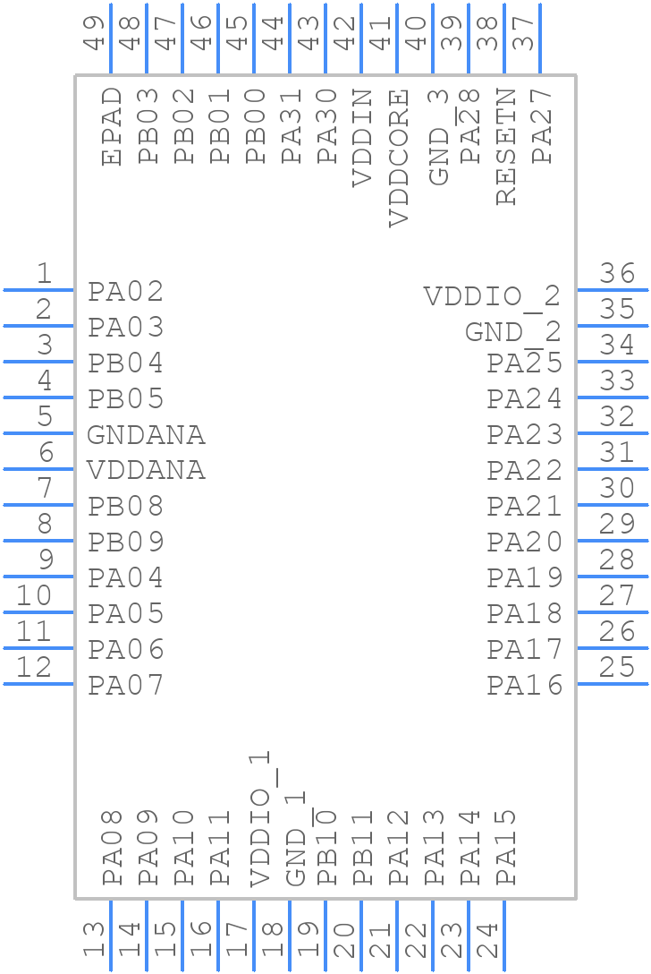 ATSAMD21G16L-MNT - Microchip - PCB symbol