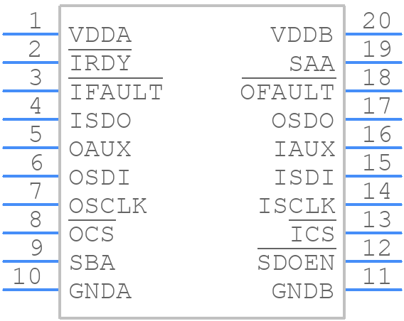 MAX14483AAP+ - Analog Devices - PCB symbol