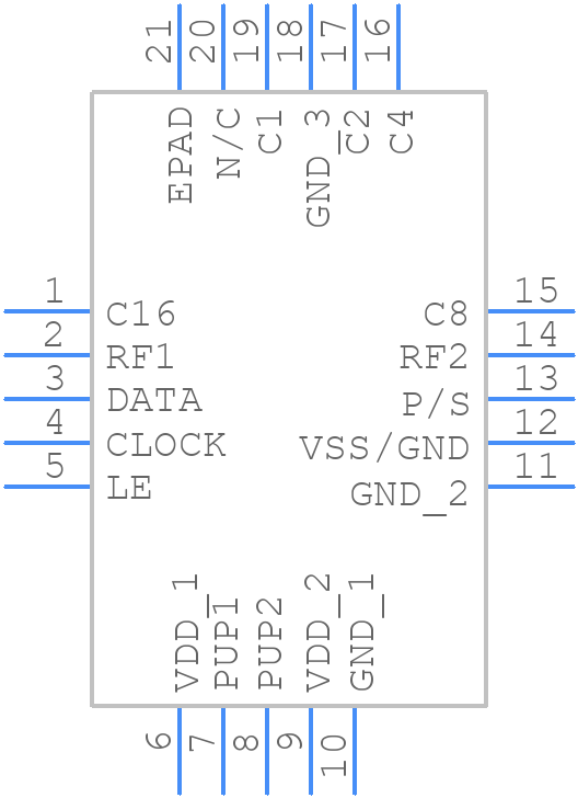 PE4306-52 - Peregrine Semiconductor - PCB symbol