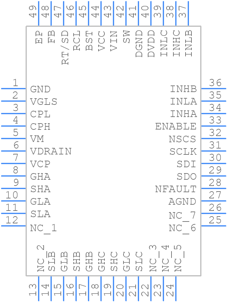 DRV8350RSRGZT - Texas Instruments - PCB symbol