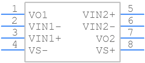 OPA2810IDCNT - Texas Instruments - PCB symbol