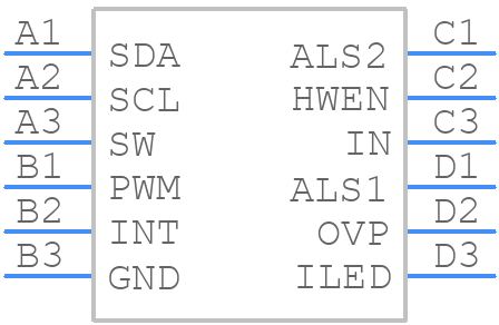 LM3530UMX-40/NOPB - Texas Instruments - PCB symbol