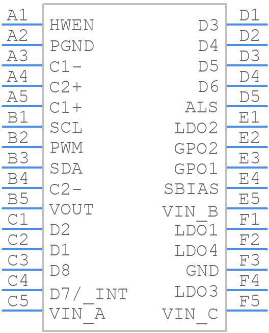 LM3537TMX/NOPB - Texas Instruments - PCB symbol