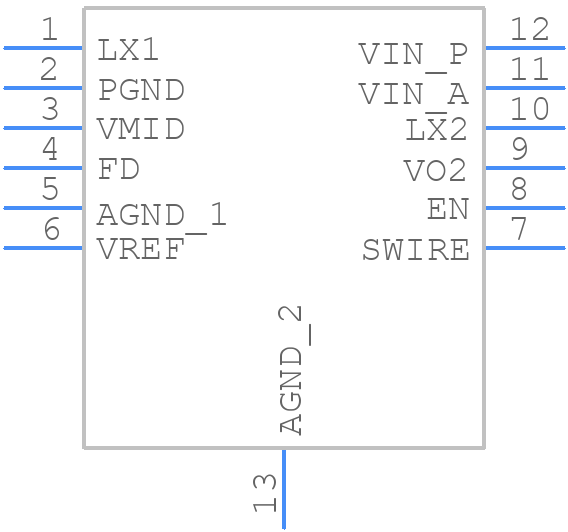 STOD13AMTPUR - STMicroelectronics - PCB symbol