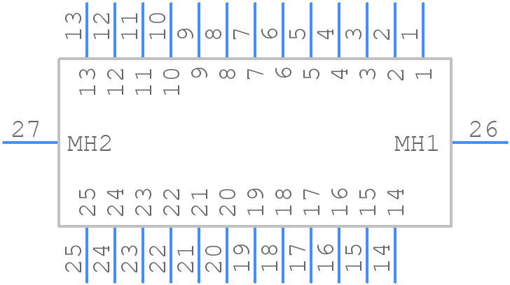 DB25-SL-25 - Adam Tech - PCB symbol