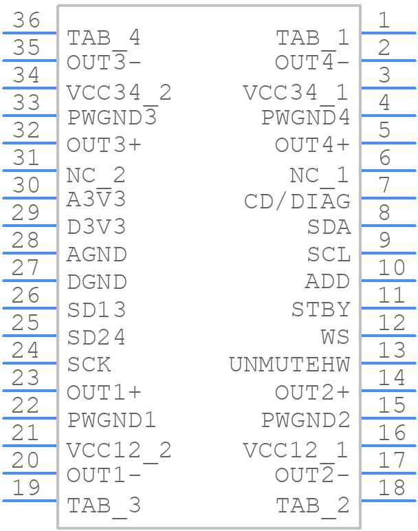TDA7803A-ZSX - STMicroelectronics - PCB symbol