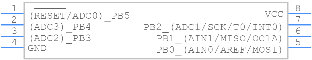 ATTINY15L-1SU - Microchip - PCB symbol