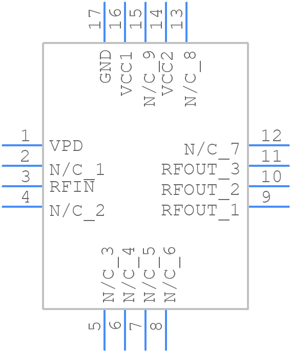 HMC408LP3ETR - Analog Devices - PCB symbol