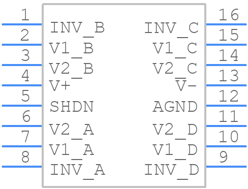 LTC1562CN#PBF - Analog Devices - PCB symbol