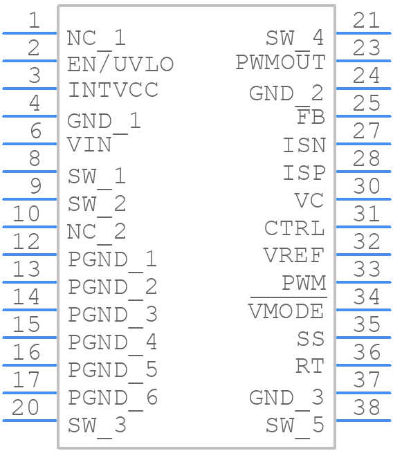 LT3956IUHE#TRPBF - Analog Devices - PCB symbol