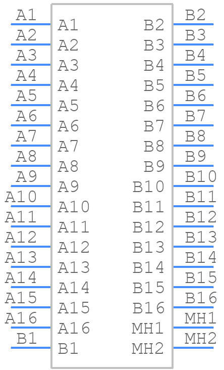 PCN10-32P-2.54DS(72) - Hirose - PCB symbol