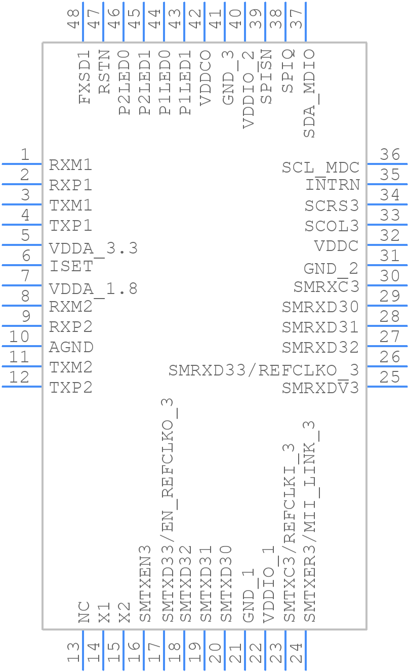 KSZ8863FLLI-TR - Microchip - PCB symbol