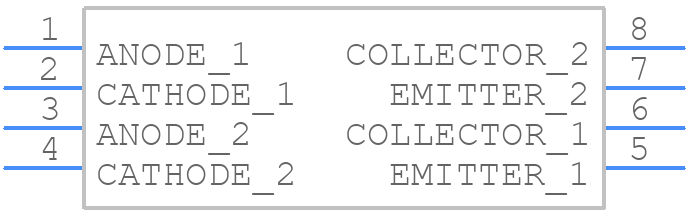 TLP521-2SM - Isocom - PCB symbol