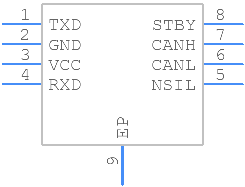 ATA6560-GBQW-N - Microchip - PCB symbol