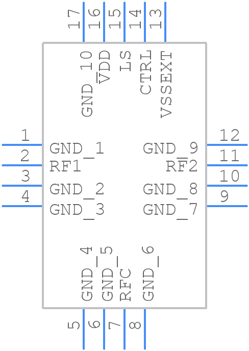 PE42521MLBA-Z - Peregrine Semiconductor - PCB symbol