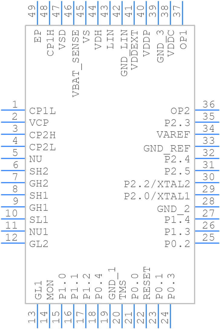 TLE9867QXW20XUMA1 - Infineon - PCB symbol