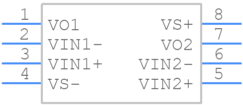 OPA2810IDGKT - Texas Instruments - PCB symbol