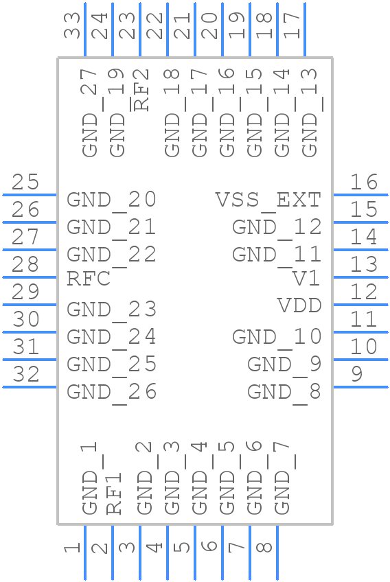 PE42820B-X - Peregrine Semiconductor - PCB symbol
