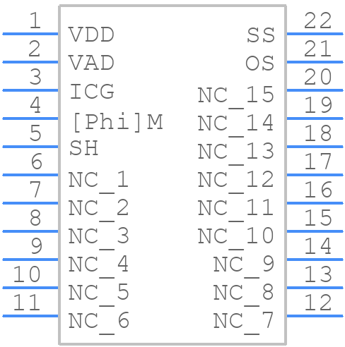 TCD1304AP - Toshiba - PCB symbol