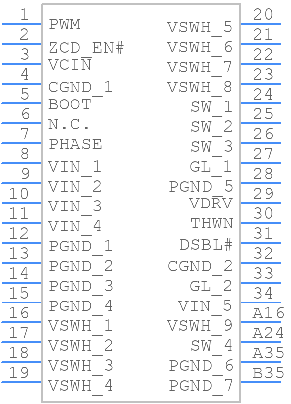 SIC639CD-T1-GE3 - Vishay - PCB symbol