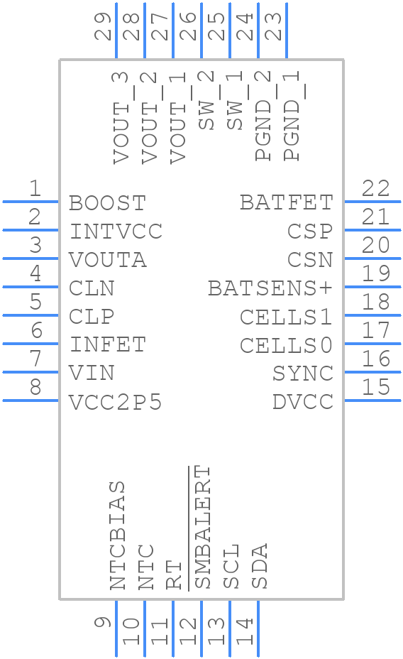 LTC4162IUFD-SAD#PBF - Analog Devices - PCB symbol