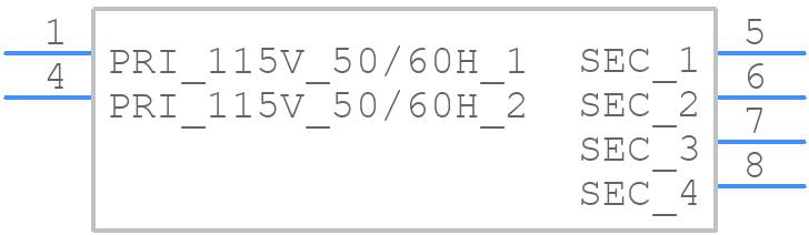 F10-3600 - Triad Magnetics - PCB symbol