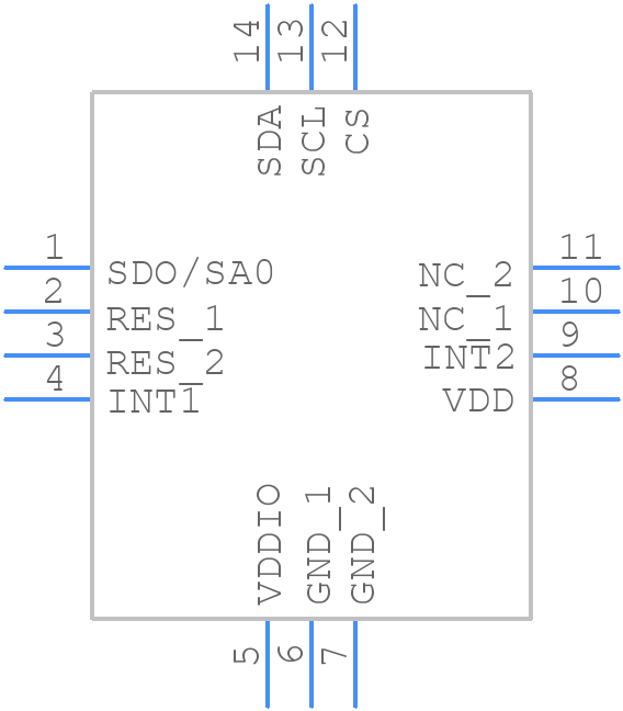 ASM330LHHTR - STMicroelectronics - PCB symbol