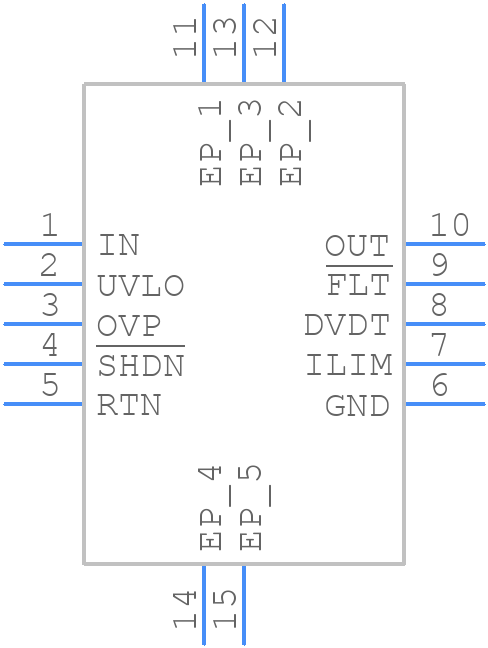 TPS26621DRCR - Texas Instruments - PCB symbol